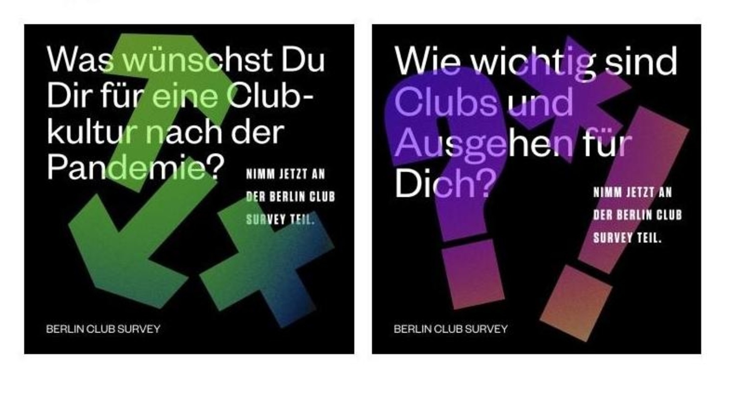 Ein Projekt der Clubcommission Berlin: eine Online-Umfrage zum Berliner Nachtleben