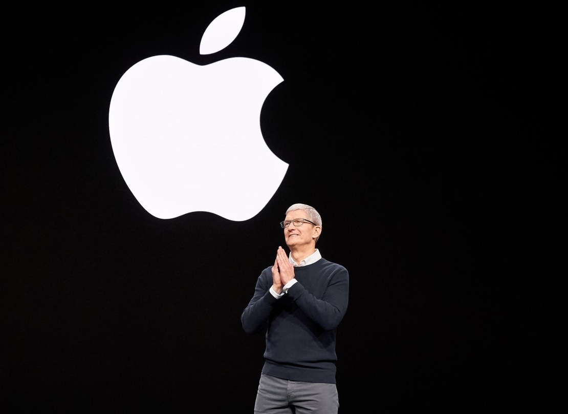 Apple-Chef Tim Cook während der Apple-Keynote am 25. März