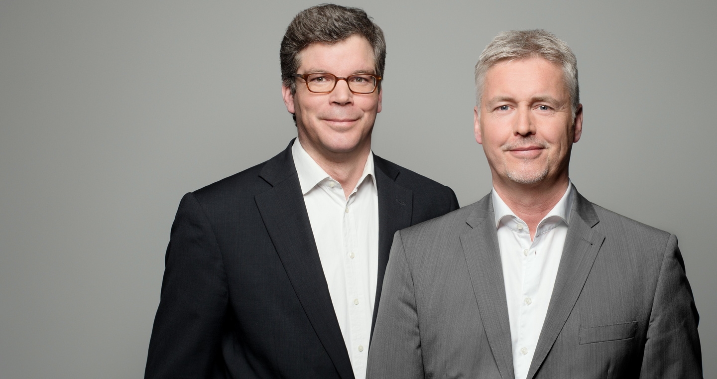 Erklären den leichten Rückgang mit einer Nachzahlung, die 2014 zu einem sehr guten Ergebnis geführt habe: die beiden GVL-Geschäftsführer Tilo Gerlach und Guido Evers