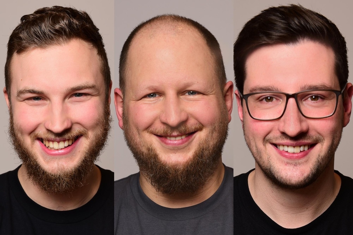 Neu bei oder mit neuen Aufgaben im Rockstar Games Team (v.l.): Julius Busch, Michael Zigon und Michael Kählig