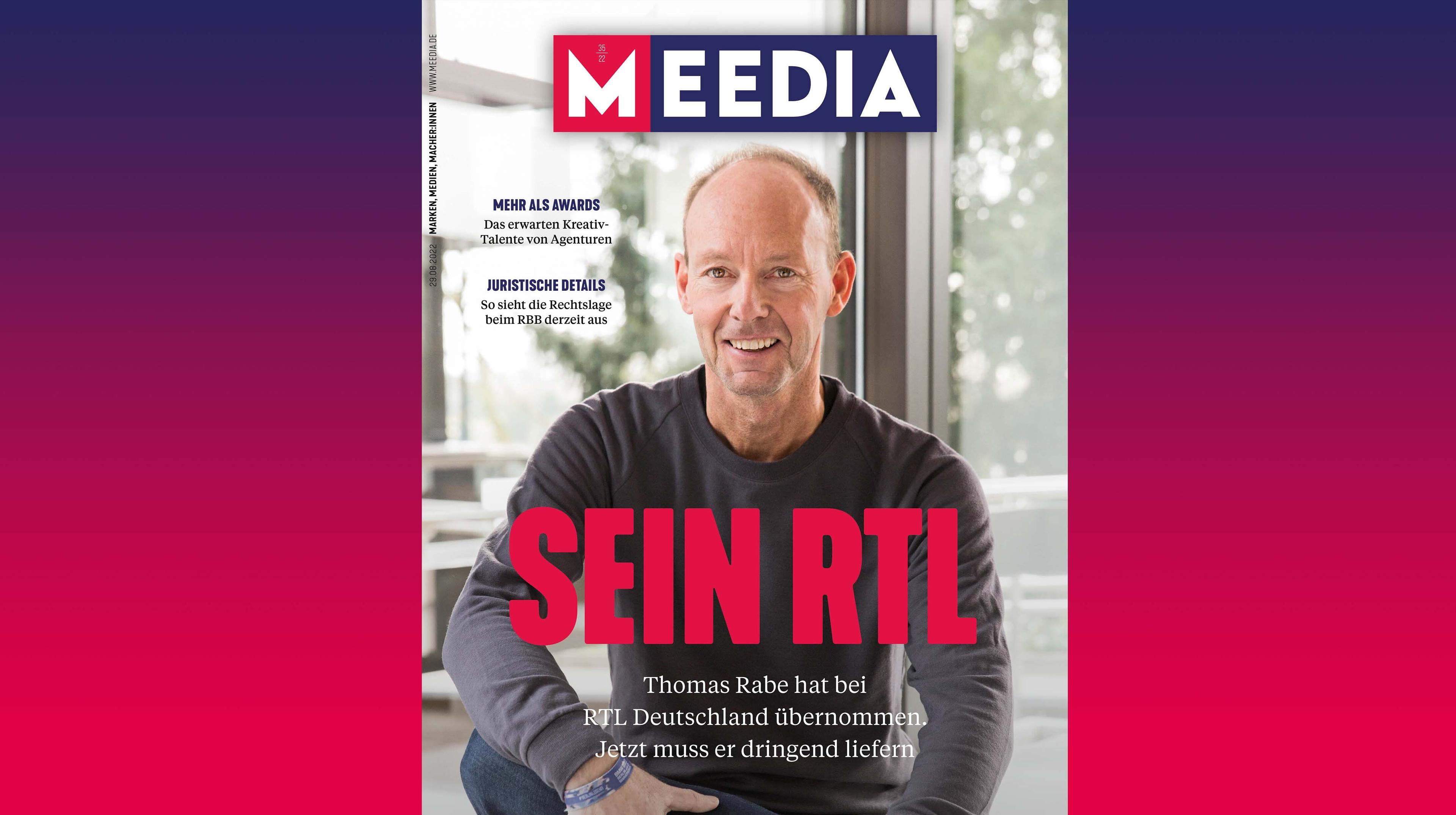 Nach dem Schäfer-Abgang: Bertelsmann-Chef Thomas Rabe auf dem Cover des neuen MEEDIA-Magazins – 