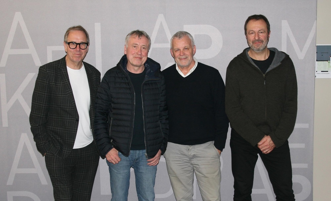 Trafen sich beim Open House-Talk (von links): Udo Dahmen, Hartwig Masuch, Hubert Wandjo und Frank Ströbele
