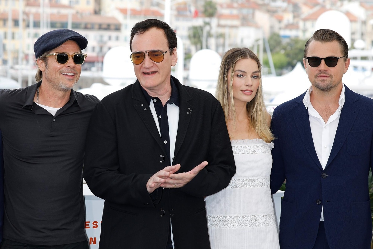 Quentin Tarantino (2.v.l.) bei der Weltpremiere von "Once Upon a Time in Hollywood" in Cannes