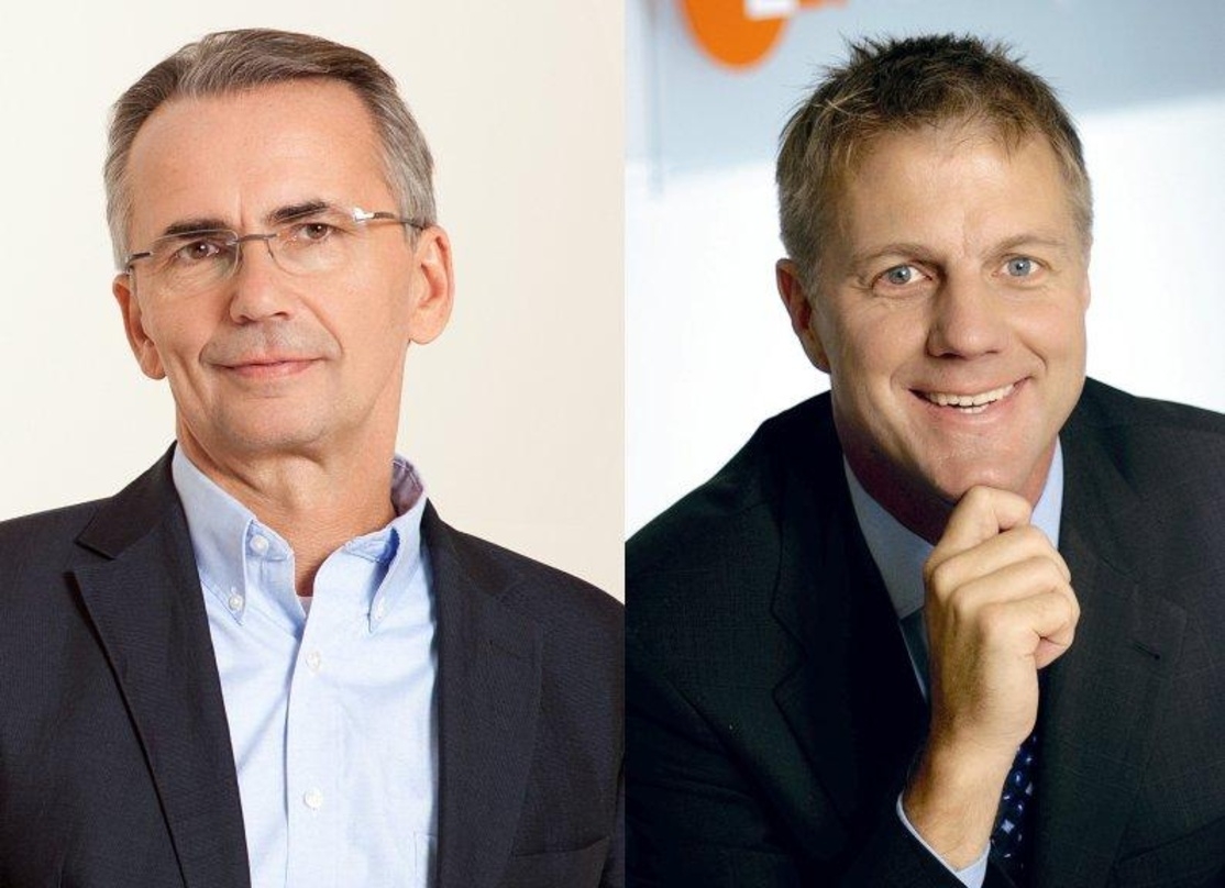 Die ZDF-Enterprises-Geschäftsführer Andreas Coridaß und Fred Burcksen