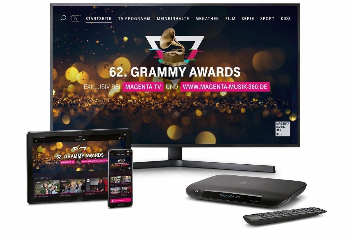 Bringt die Grammys hierzulande auf die Bildschirme: die Telekom