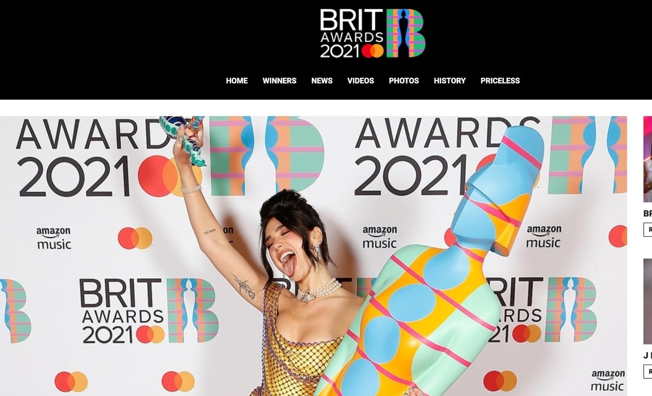 Doppelsiegerin bei den Brit Awards 2021: Dua Lipa