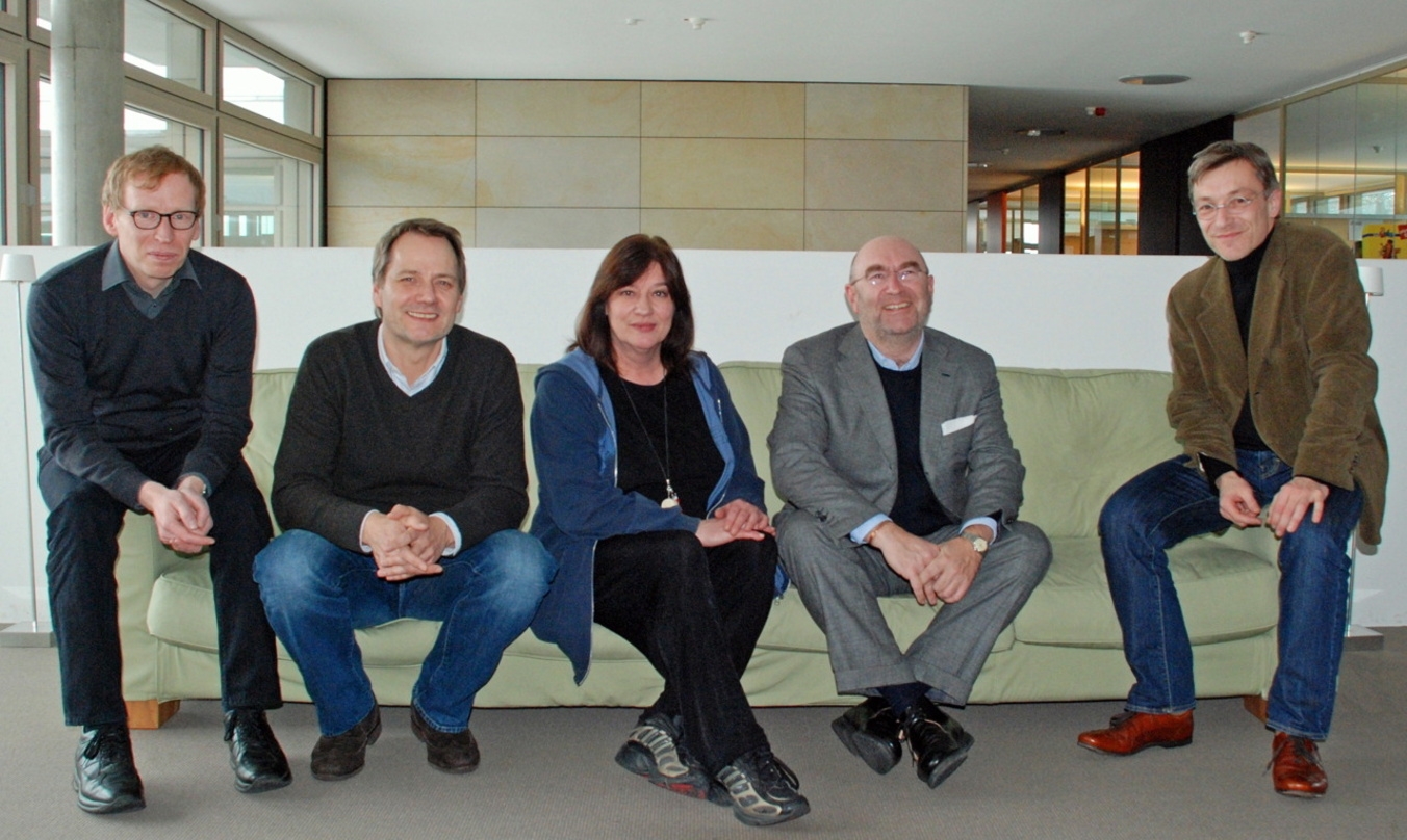 Neue Partner (v.l.n.r.): Dirk Mahlstedt, Stefan Weikert, Ulla Meinecke, Michael Haentjes (CEO Edel AG) und Marten Brandt (Editor Edel:Books)