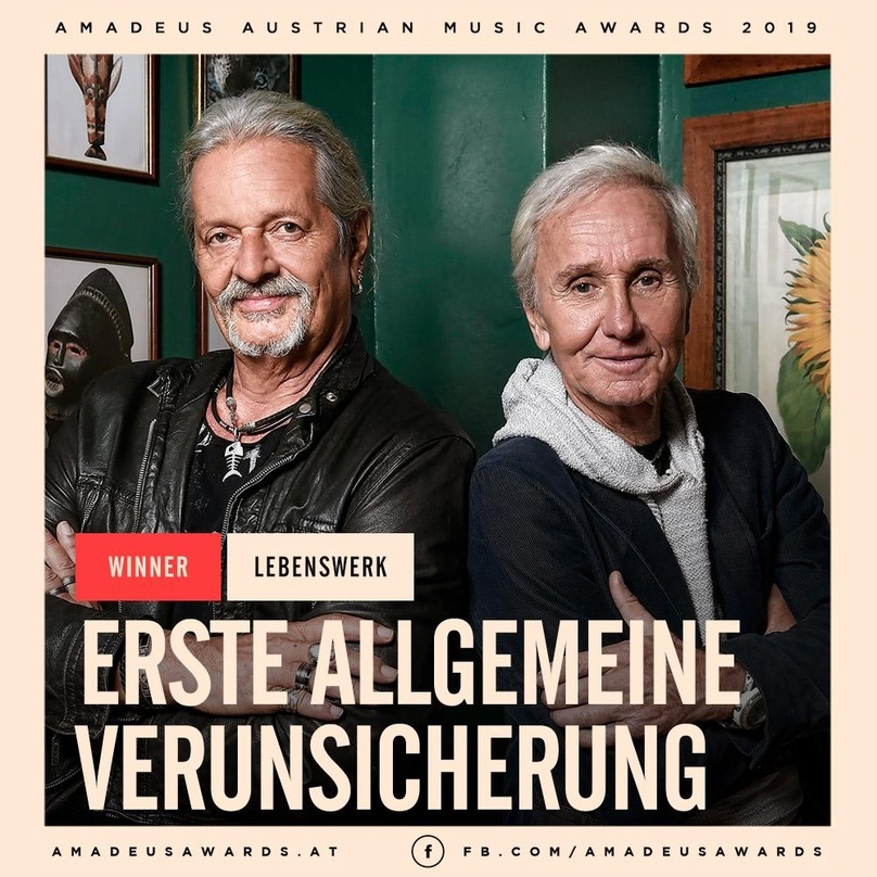 Erhalten den Amadeus für ihr Lebernswerk: Thomas Spitzer (links) und Klaus Eberhartinger von EAV