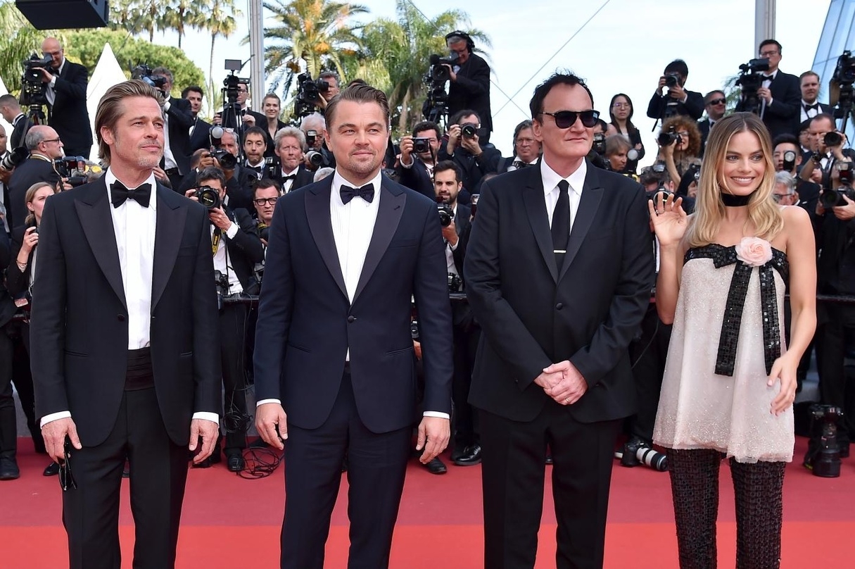 Auf dem roten Teppich: Brad Pitt, Leonardo DiCaprio, Quentin Tarantino, Margot Robbie