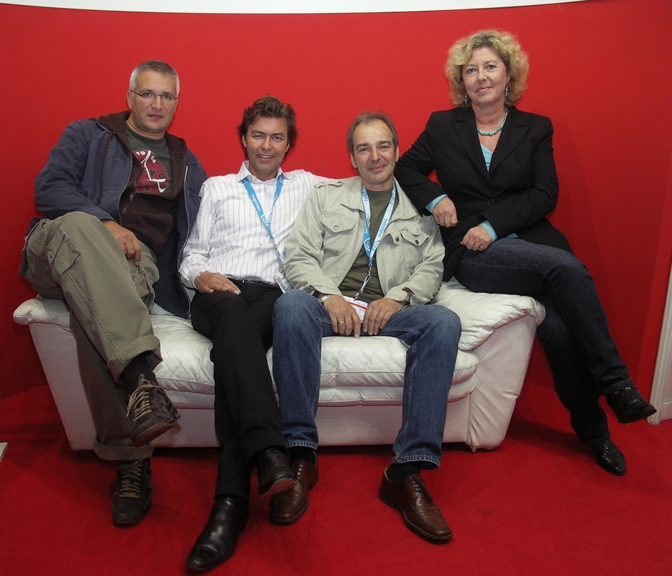 Der IMUC-Vorstand auf der MusikWoche-Couch (v.l.n.r.): Christian Radtke, Wolfgang Weyand, Volker May und Karin Heinrich