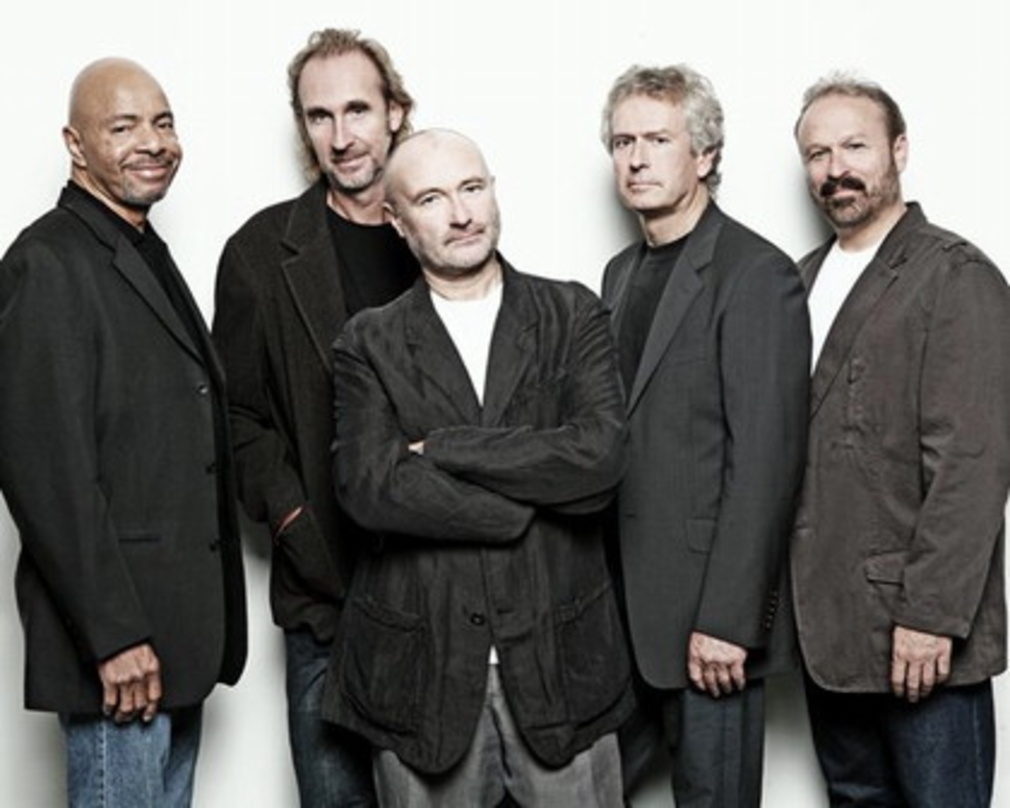 Kommen acht Mal nach Deutschland: Genesis mit (v.l.n.r.) Chester Thompson, Mike Rutherford, Phil Collins, Tony Banks und Daryl Stuermer