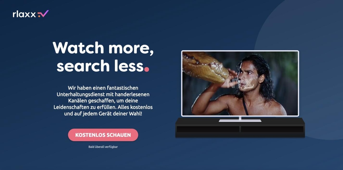 Das werbefinanzierte rlaxx TV setzt auf digitale Channels für seine Nutzer