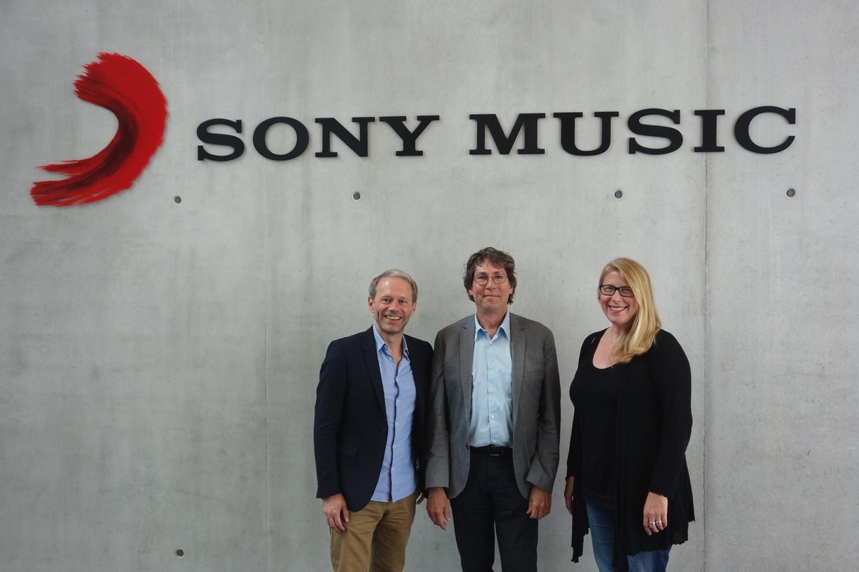 Neue Partner (von links): Thorsten Sack (Director Distributed Label Division Sony Music), Hubert Haas (Geschäftsführer Solo Musica) und Ute Korell (Label Manager Distributed Label Division Sony Music)