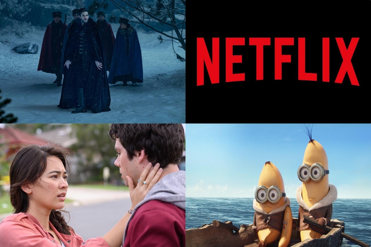 Erfolge auf Netflix: "Shadow and Bone" (l.o.), "Love and Monsters" (l.u.) und "Minions" (r.u.)