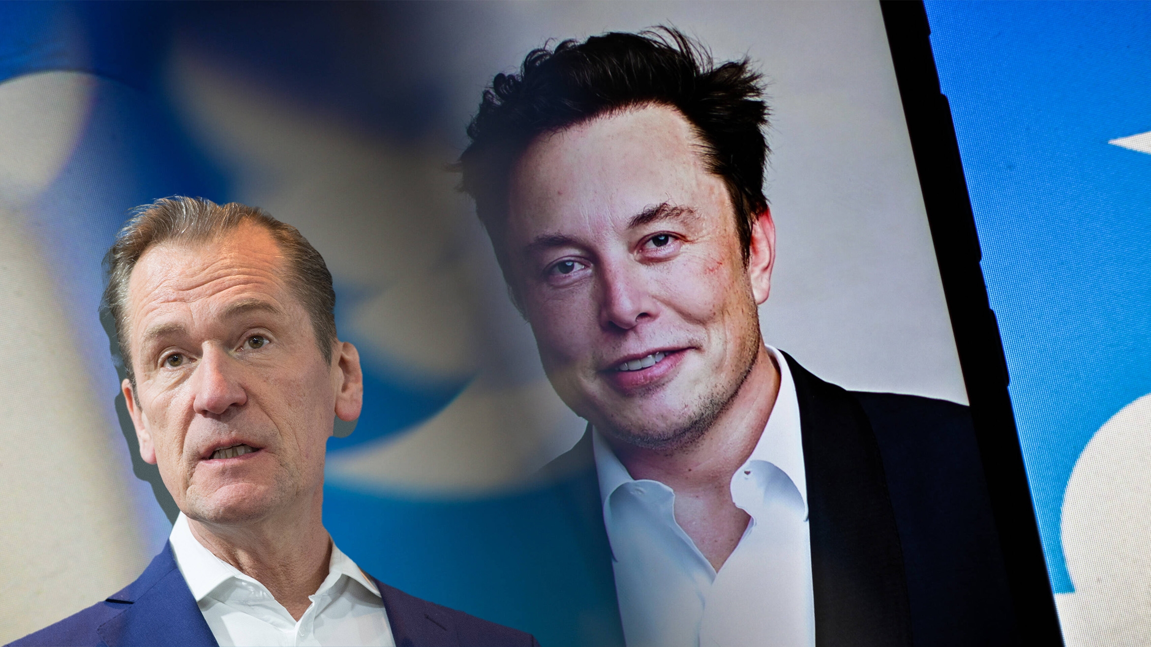 Axel Springer-Chef Mathias Döpfner und Tesla-Chef Elon Musk -