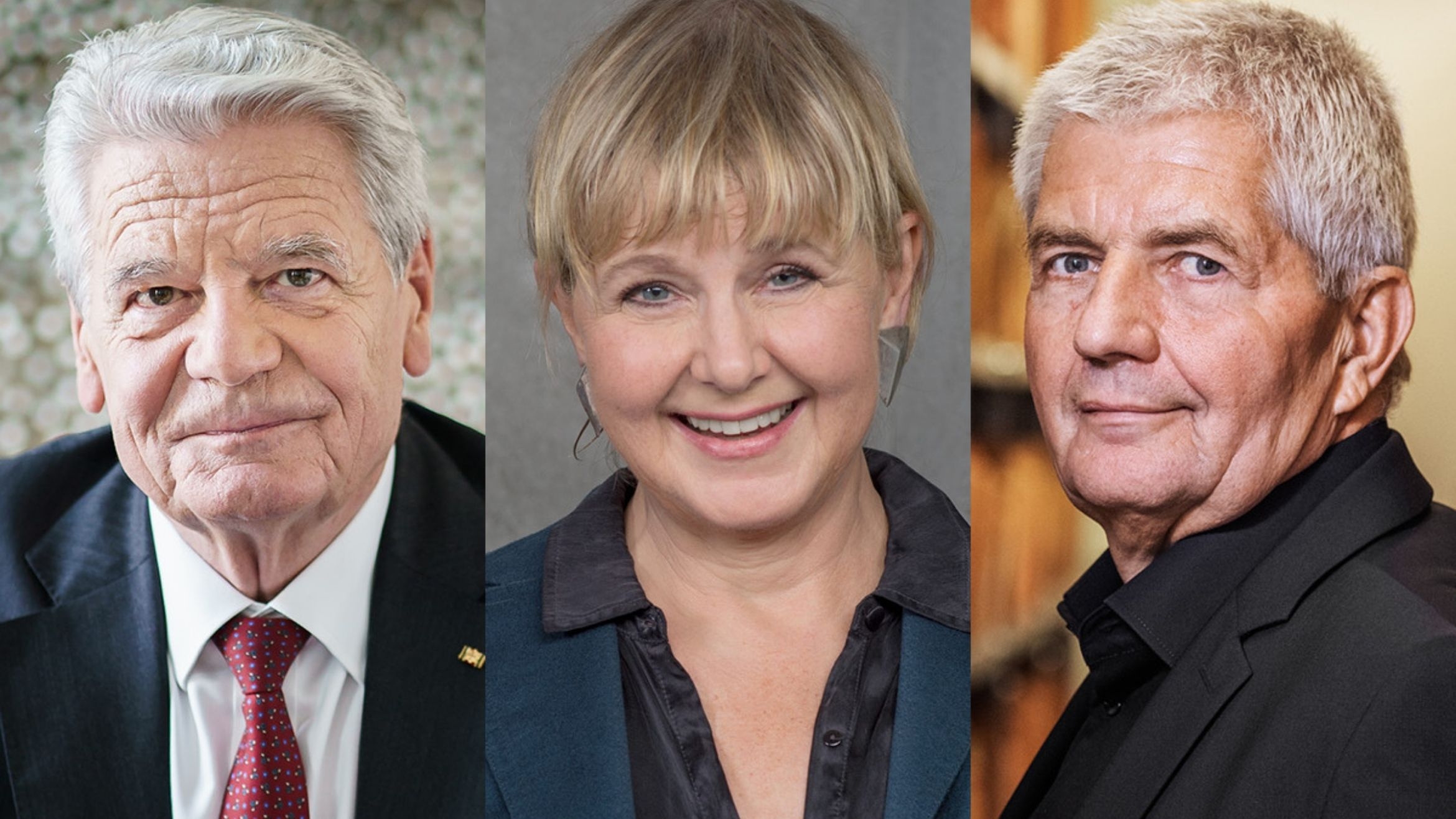 Joachim Gauck, Marianne Birthler,  und Roland Jahn (v.l.) erhielten vom VDZ die "Victoria für Freiheit" –