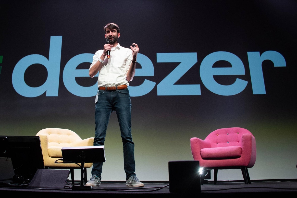 Legt mit Deezer ein durchwachsenes Debüt hin: CEO Jeronimo Folgueira, hier bei einer Präsentation im März 2022