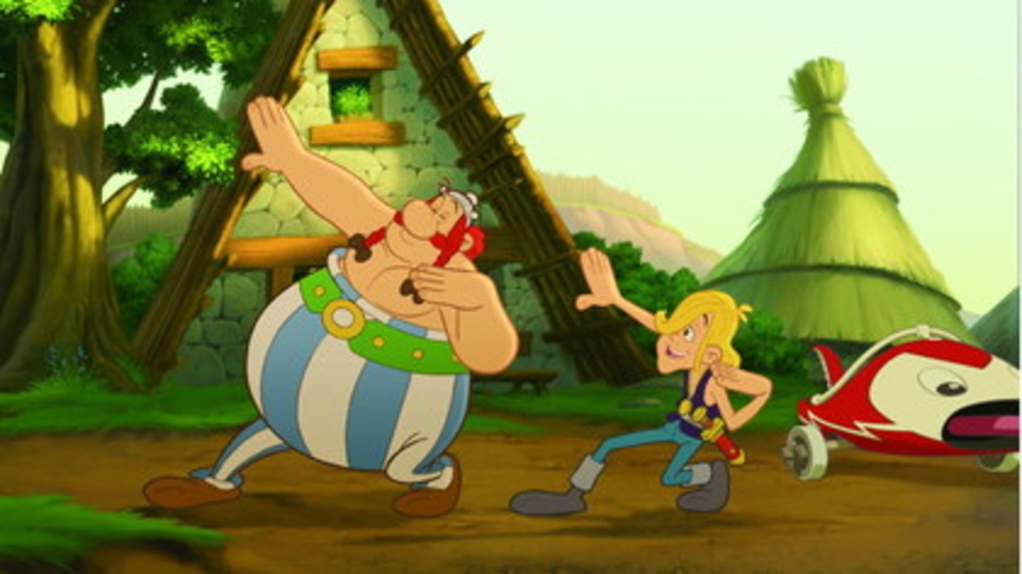 Vom Papier in schwungvolle Bewegungen: Obelix und Grautvornix in der achten "Asterix"-Verfilmung