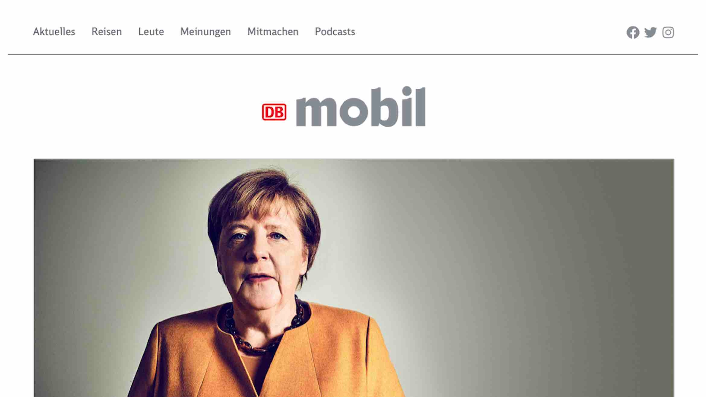 Die neue Website von "DB Mobil" –