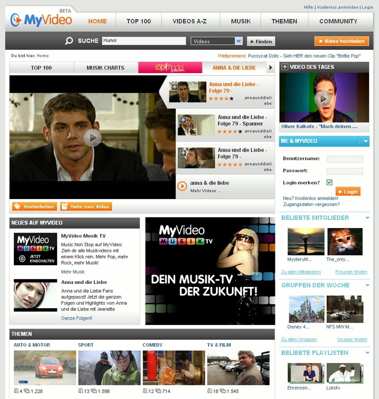 MyVideo.de kooperiert neuerdings mit StudiVZ Ltd.