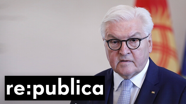 Erstmals besucht ein Bundespräsident die re:publica: Frank-Walter Steinmeier