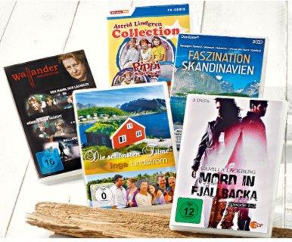 Buntes DVD-Sortiment zum Thema Skandinavien bei Aldi Süd