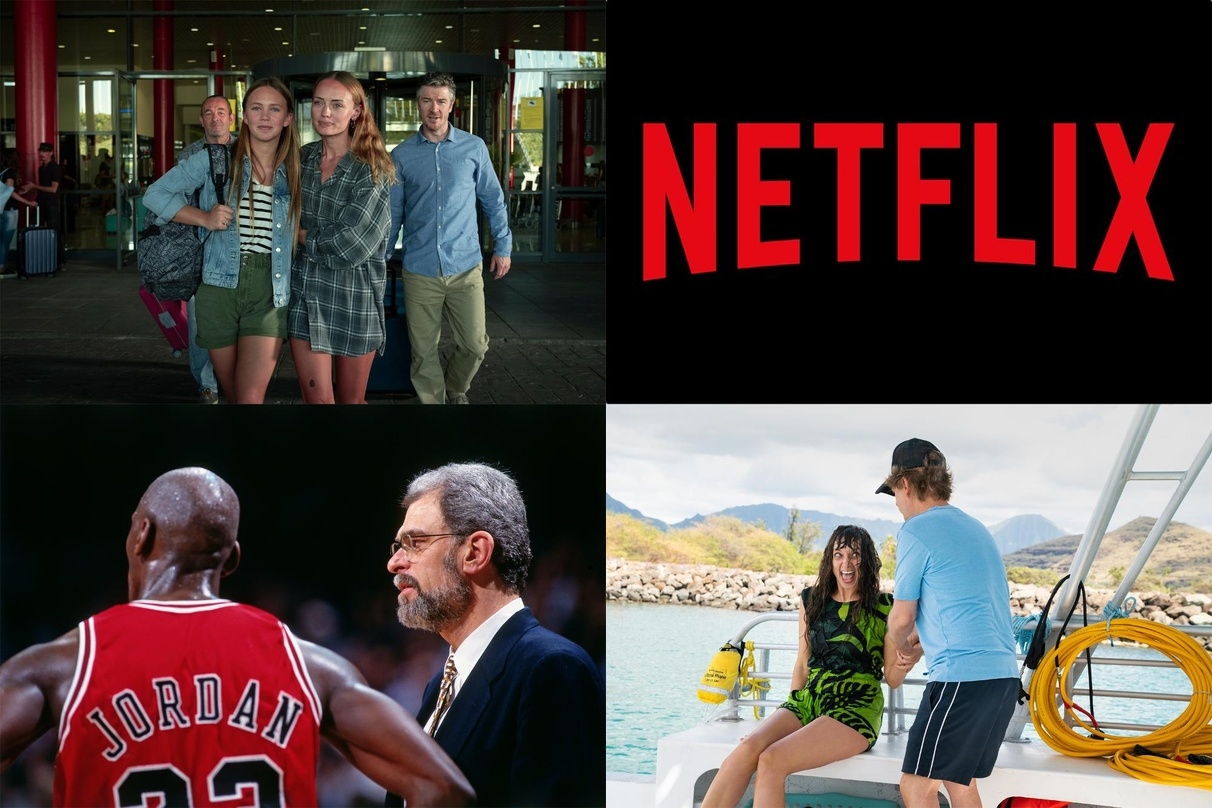 Netflix-Formate: "White Lines" (l.o.), "The Last Dance" (l.u.) und "The Wrong Missy" (r.u.)