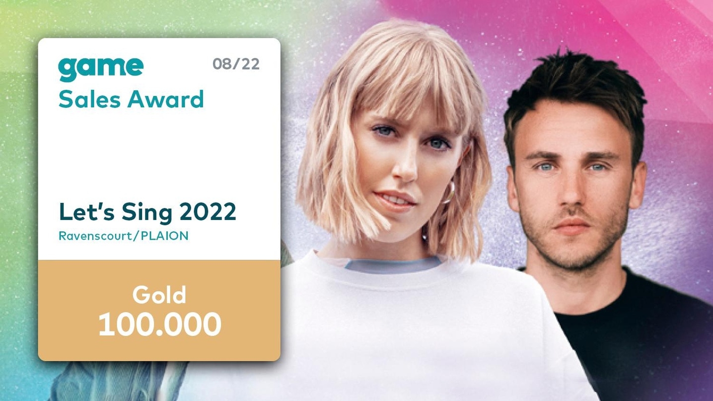 "Let's Sing 2022" mit game Sales Award im August 2022 ausgezeichnet