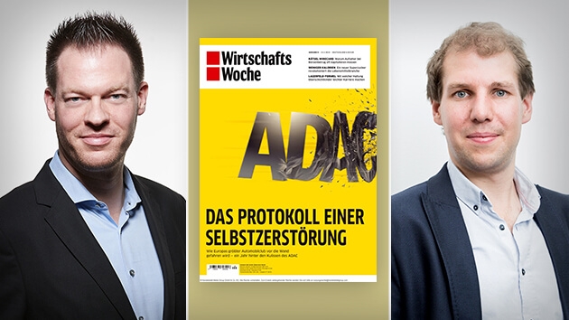 Die Wiwo-Autoren Volker ter Haseborg (l) und Simon Book geben Einblick in ihre ADAC-Recherche