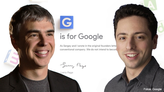 Larry Page und Sergey Brin: Das "G" macht auch bei Alphabet weiter die Musik