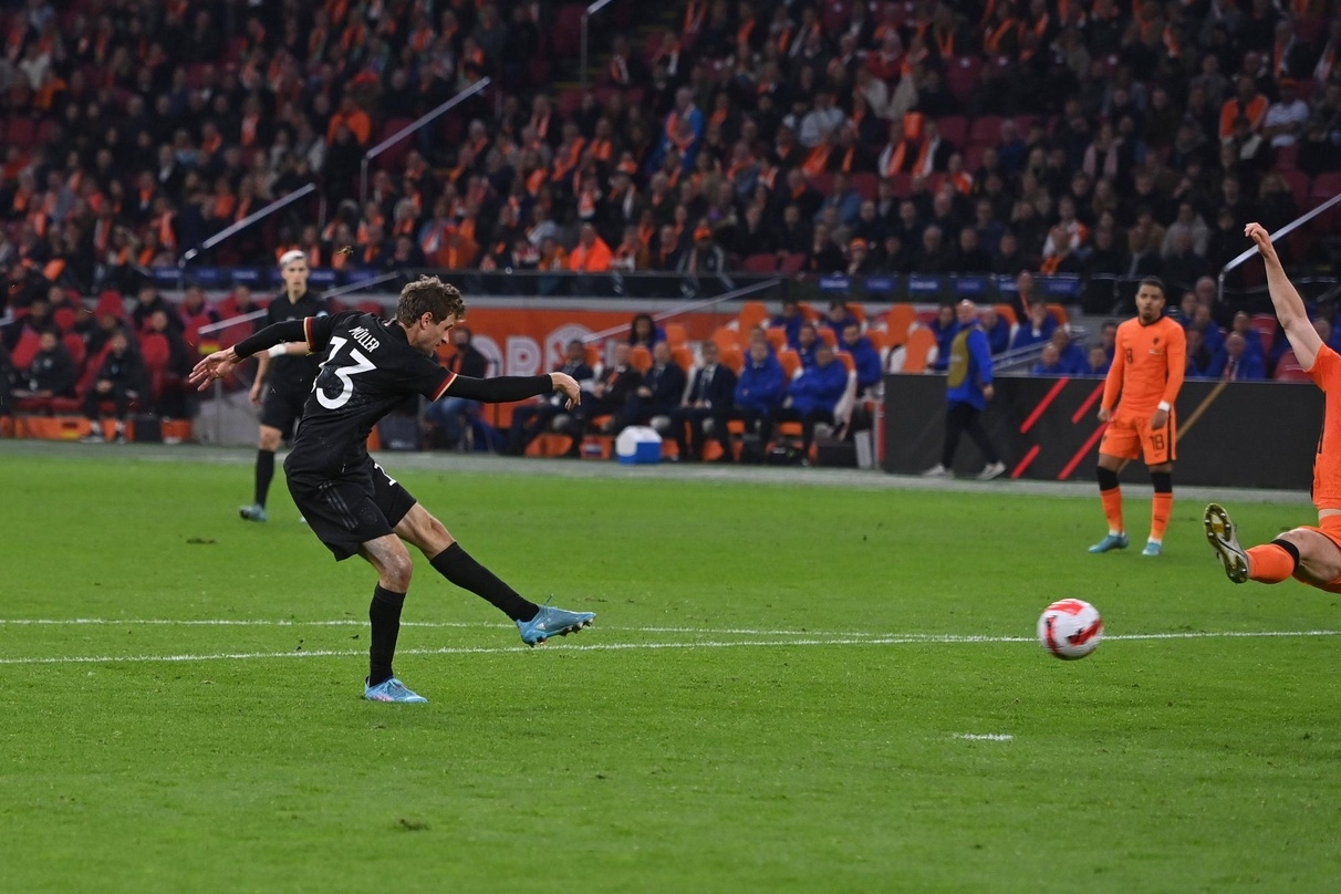 Thomas Müller erzielte beim Testländerspiel gegen die Niederlande das zwischenzeitliche 1:0 