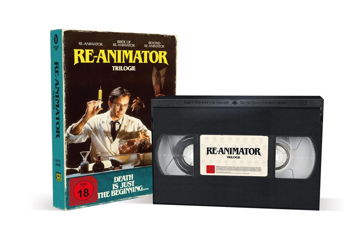 Für die Wiederauflage der "Re-Animator"-Trilogie wählte Capelight ein VHS-Design