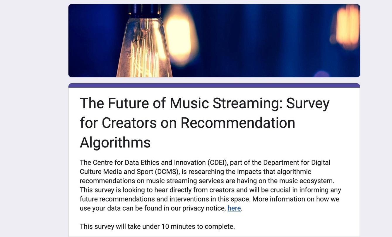 Untersucht die Zukunft des Musikstreamings: die Studie des Department for Digital, Culture, Media and Sport