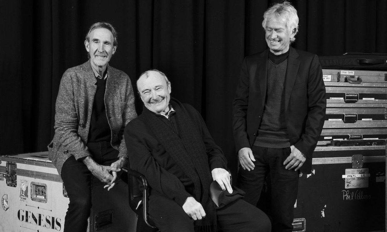 Touren 2022 nach dann 15 Jahren erstmals wieder in Deutschland: Genesis mit (von links) Mike Rutherford, Phil Collins und Tony Banks