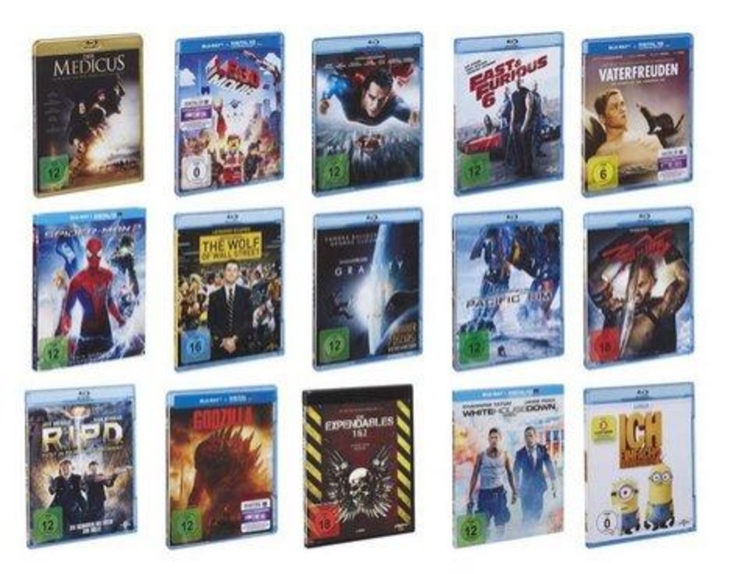 Seltener Anblick bei Discountern: Blu-rays
