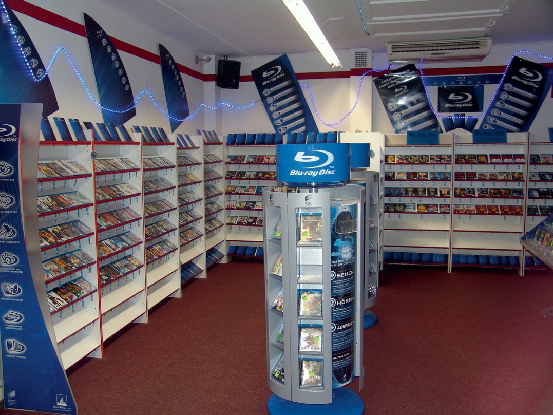 Werden immer bedeutender: Blu-ray-Abteilungen in Videotheken