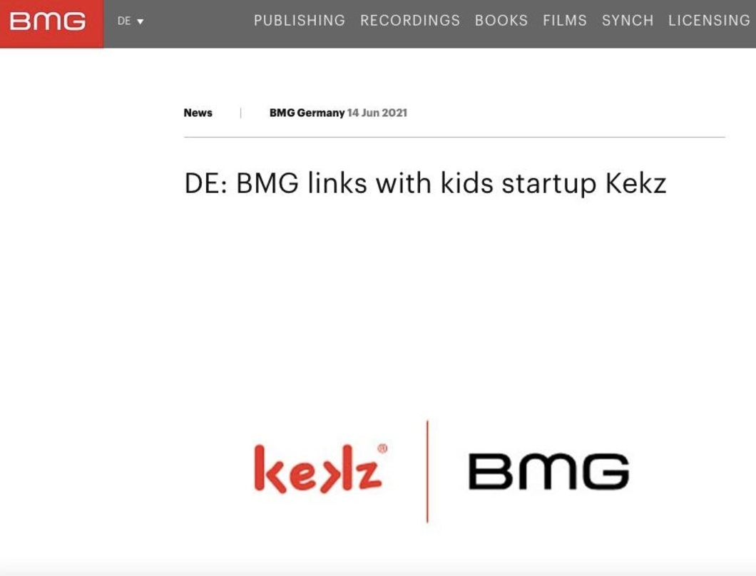 Neue Partner: Kekz vertraut im Verlagsbereich auf die Zusammenarbeit mit BMG