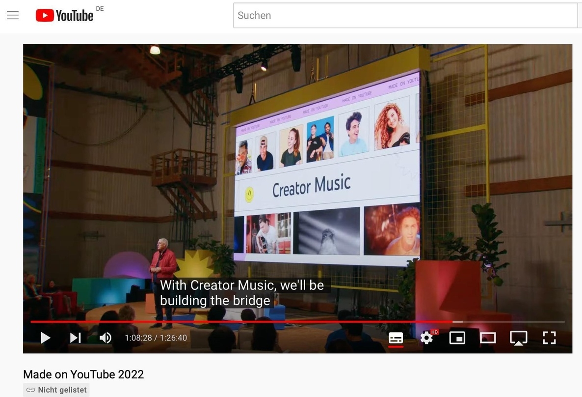 Stellte das Programm Creator Music vor: Lyor Cohen bei seinem Auftritt auf der "Made On YouTube"-Bühne