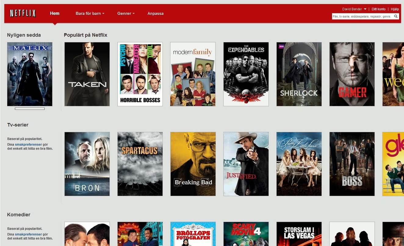 Netflix ist jetzt auch in Schweden verfügbar