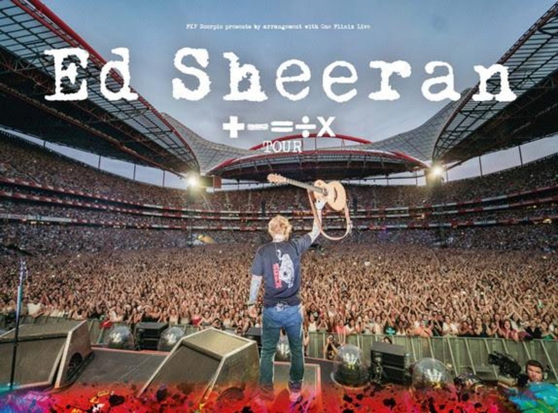Soll im nächsten Jahr wireder Wirklichkeit werden: Ed Sheeran im vollen Stadion, hier auf dem Plakatmotiv zur 2022er Tour