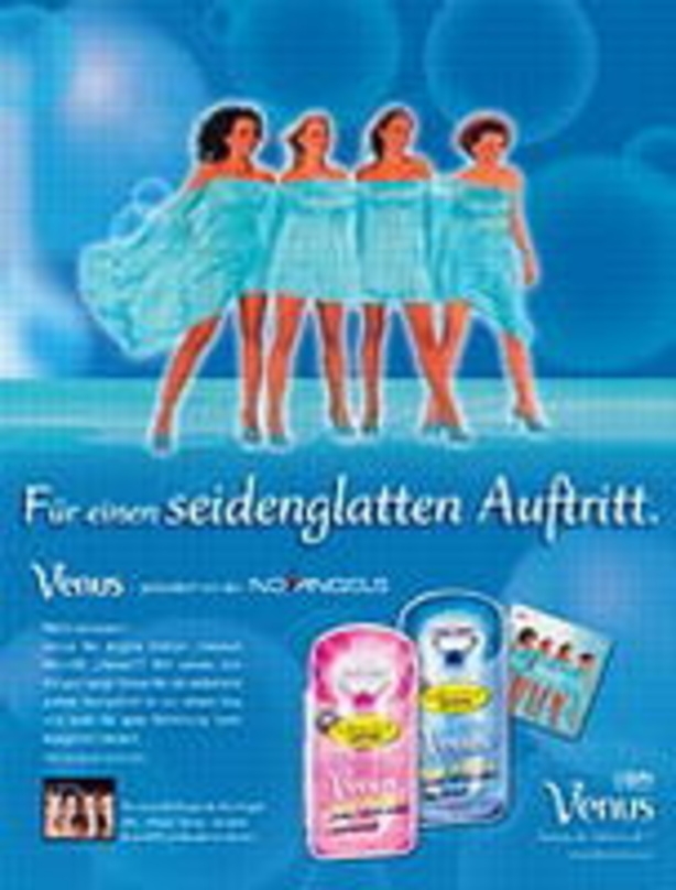 Propagiert seidenglatte Frauenbeine: Gillette-Anzeigenmotiv mit den No Angels