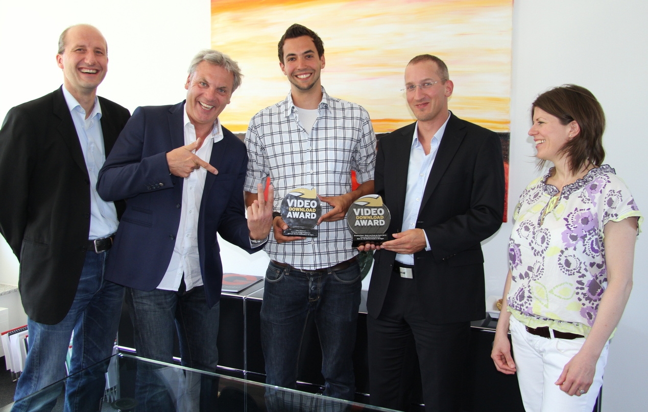 Das Concorde-Team freute sich über die ersten beiden Video Download Awards