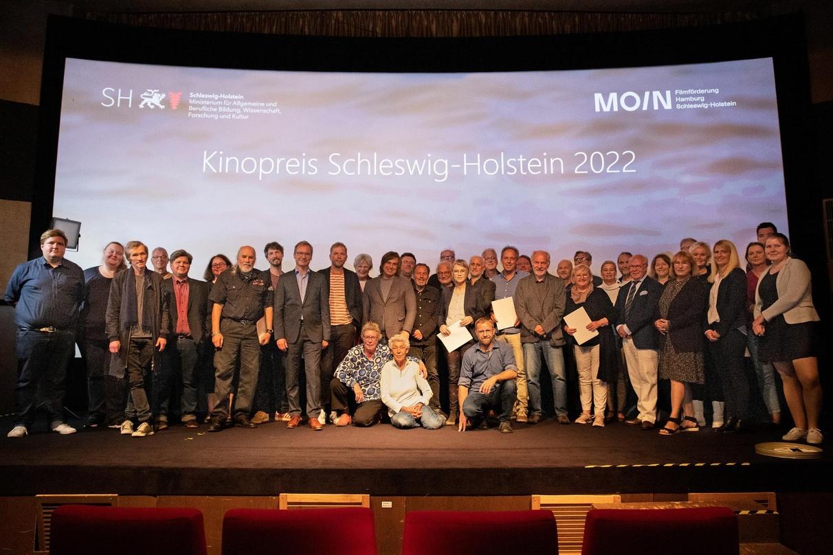 Vertreter der Gewinnerkinos beim Kinopreis Schleswig-Holstein