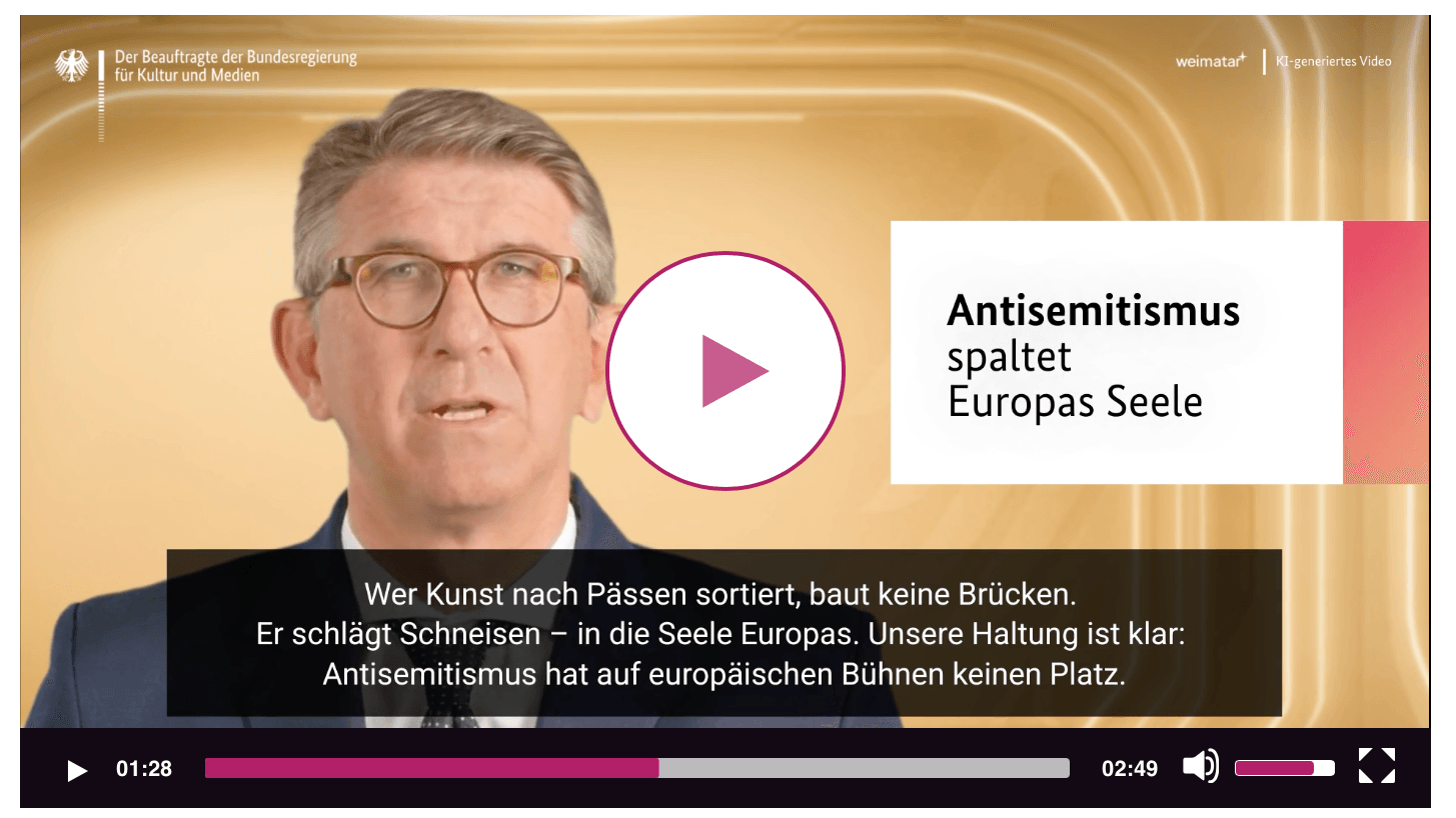 Kulturstaatsminister haucht dem Weimatar virtuelles Leben ein