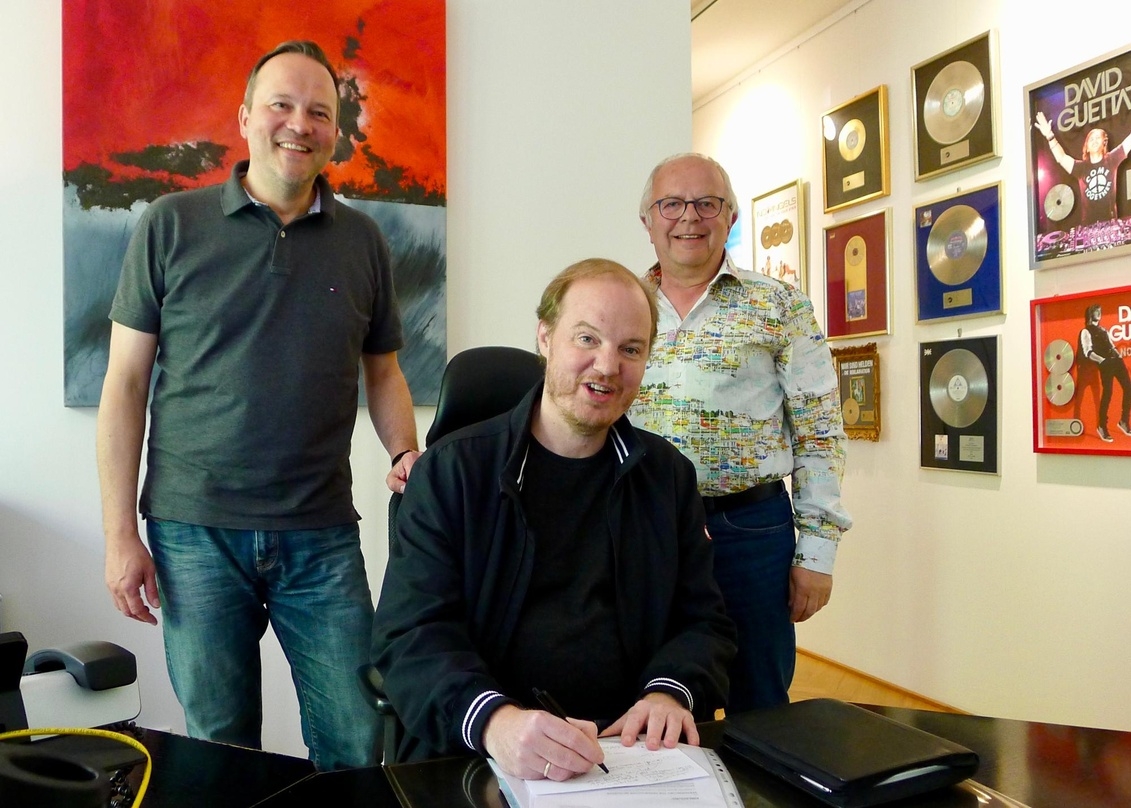 Trafen sich im Berliner Wintrup-Büro (von links) Walter Holzbaur, Maurice Summen und Marcus Bünte