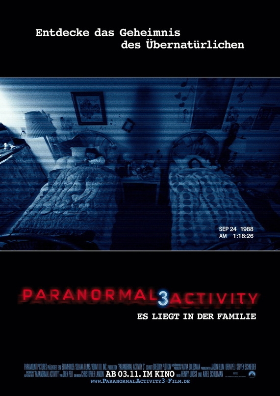 "Paranormal Activity 3" hat weltweit an seinem ersten Wochenende 80 Mio. Dollar eingespielt