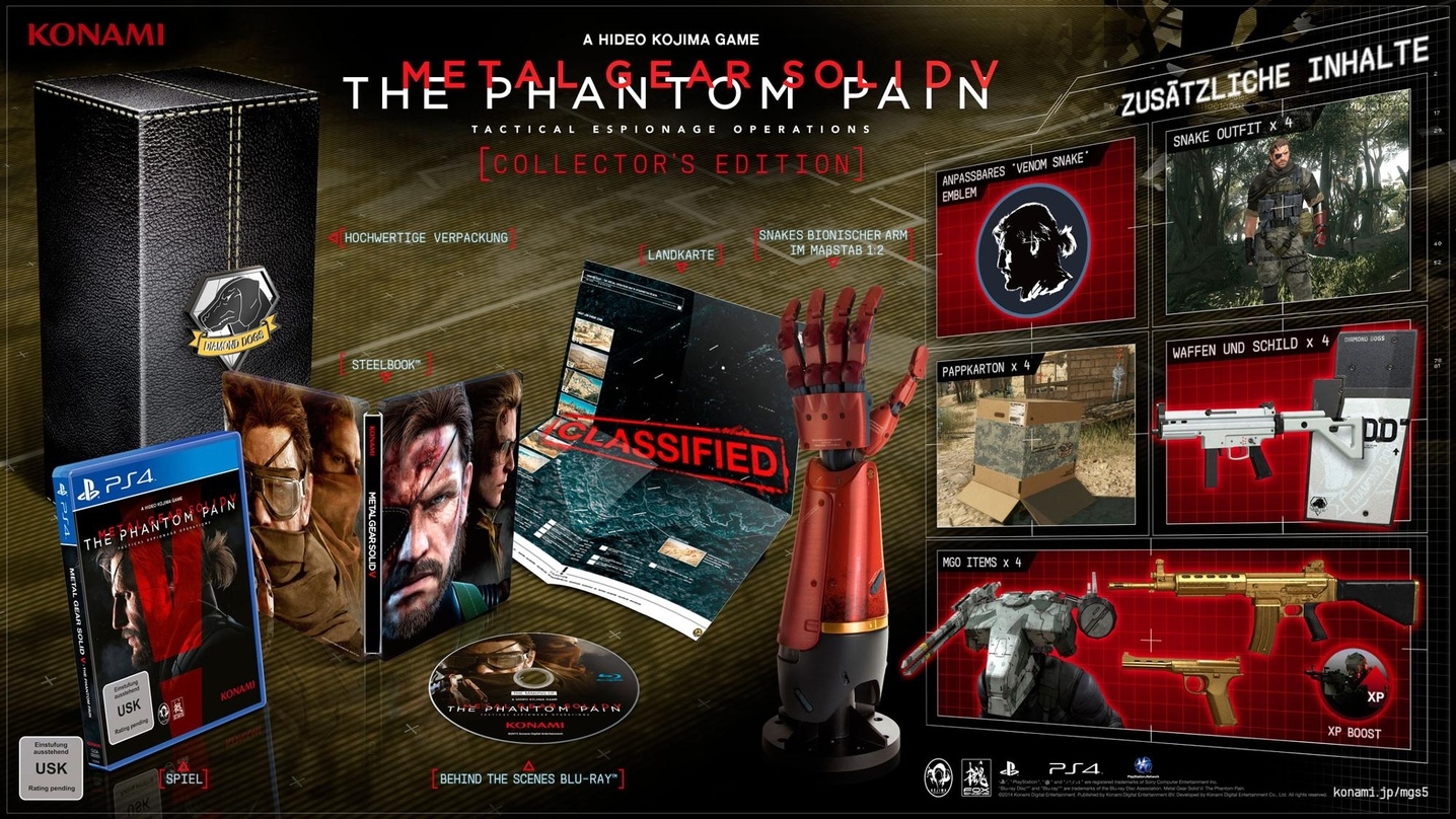 Käufer der "Collector's Edition" von "The Phantom Pain" erhalten zahlreiche Extras