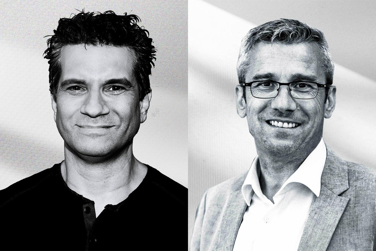 CEO Tommy Tallarico und Hans Ippisch Präsident von Intellivision Entertainment Europe (v.l.)