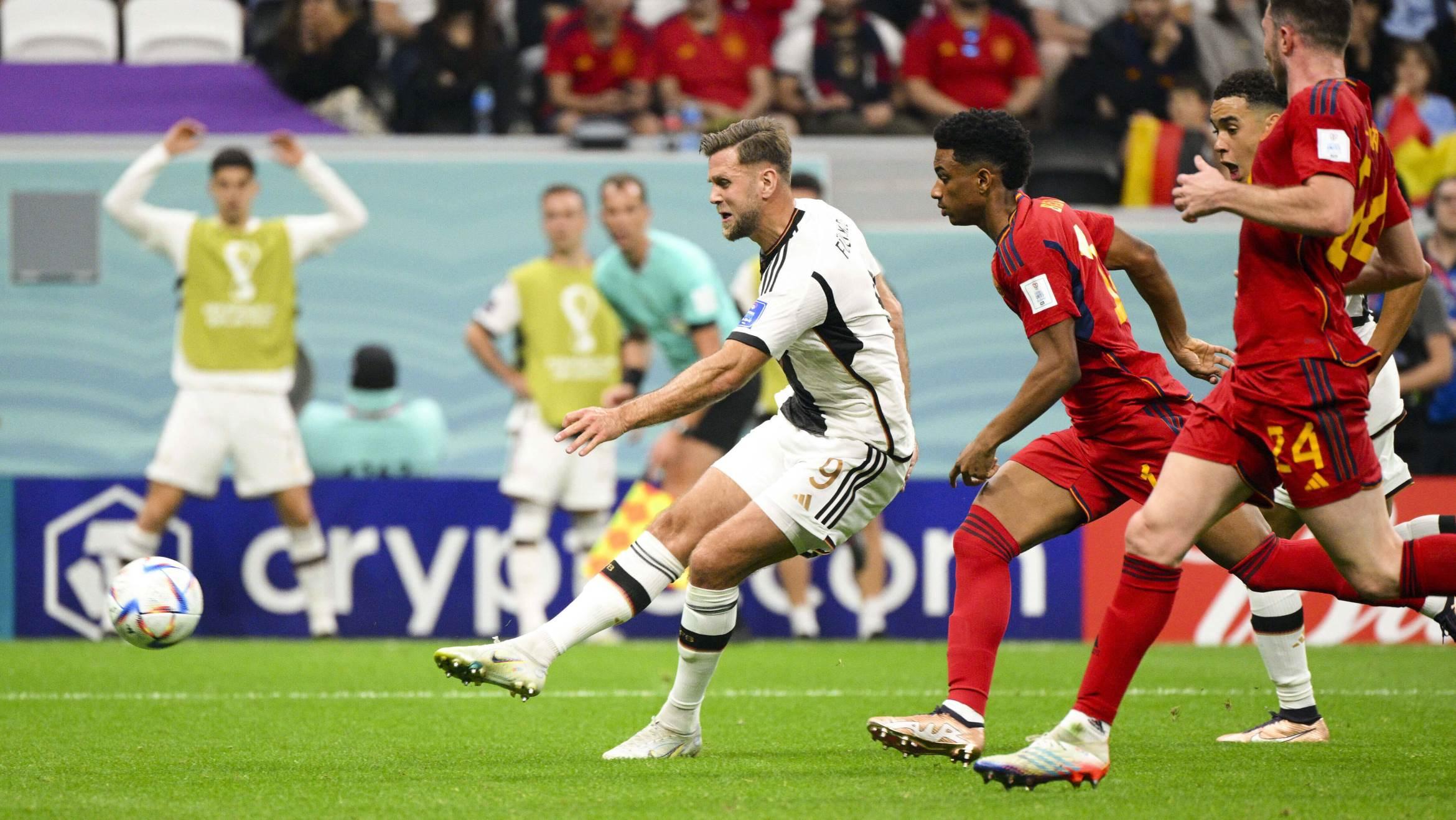 Torschütze Niclas Füllkrug im WM-Spiel Deutschland-Spanien - 