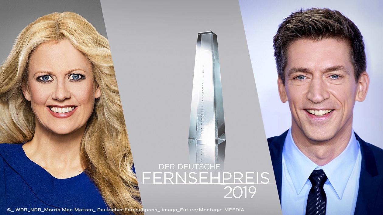 Barbara Schöneberger und Steffen Hallaschka moderieren die Verleihung des Deutschen Fernsehpreises 2019